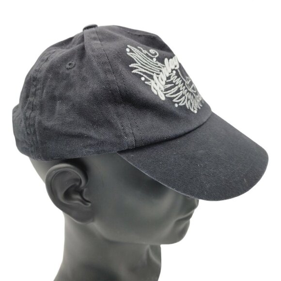Harley Davidson Toddler Girls Black Strap Back Hat Baseball Rhinestones Sz 2T-4T - Picture 2 of 7